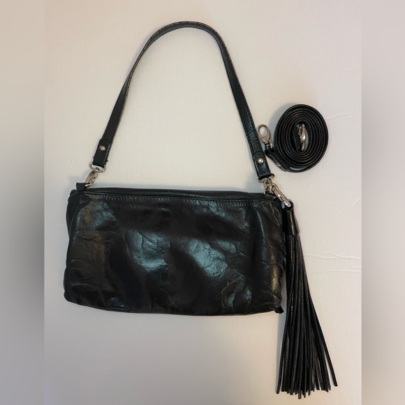 Gianni Chiarini Black Leather Crossbody Clutch Bag - Picture 2 of 7